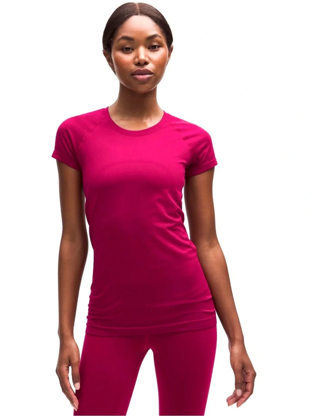 Women’s Short Sleeve Swiftly Tech- Raspberry Pink